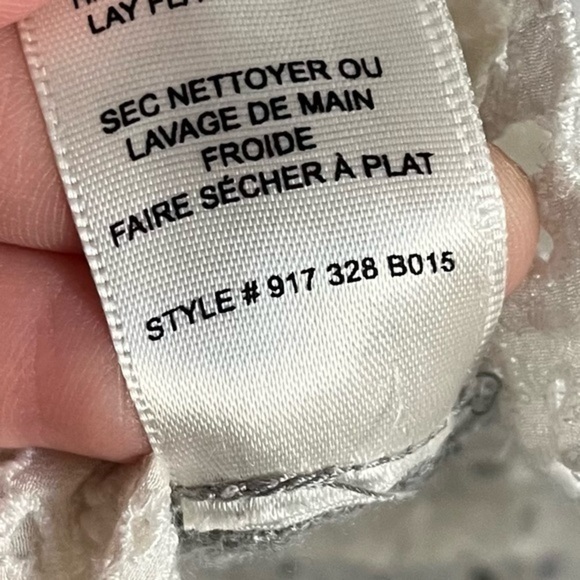 Rebecca Taylor • Long Sleeve Lace Embroidered Terry Top - Picture 8 of 9